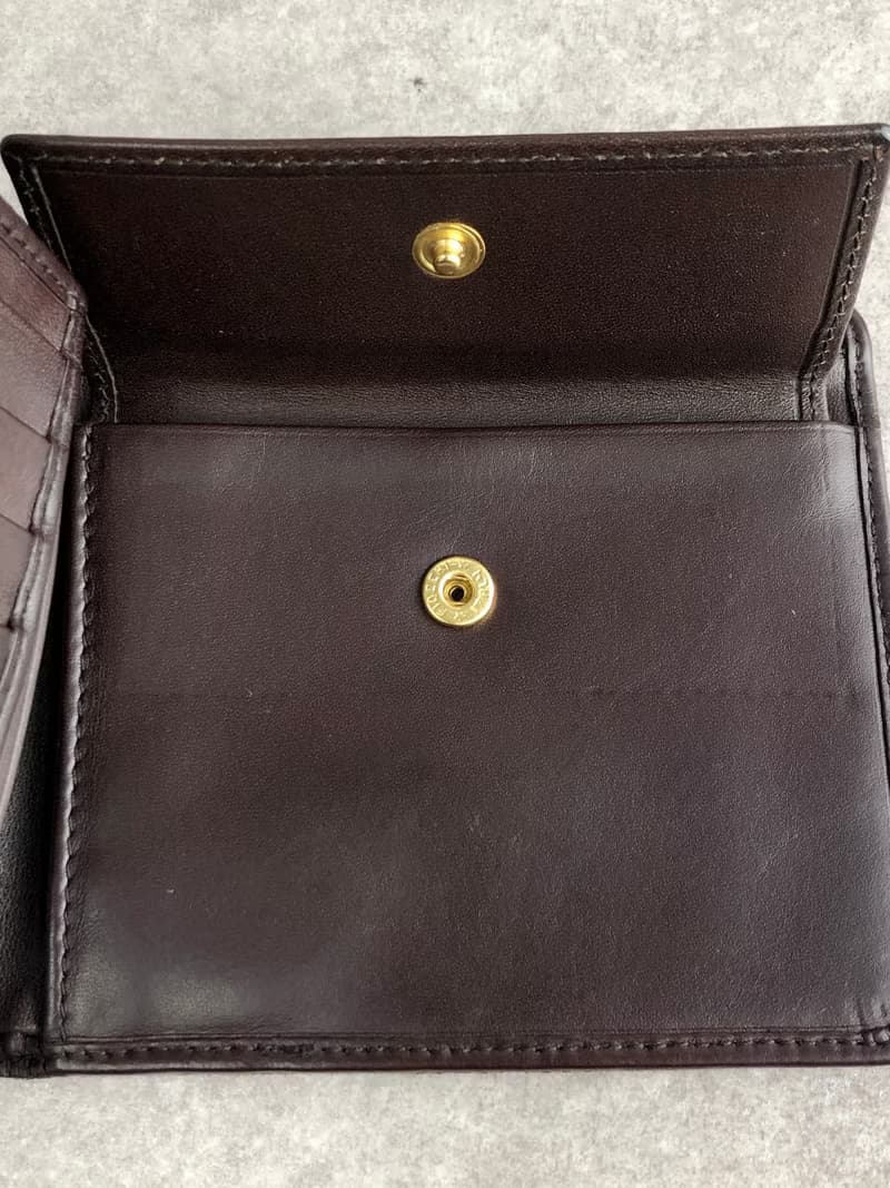 【 日本直送　名牌中古包 】CELINE セリーヌ ブラゾン 財布 ブラウン ジャガード 二つ折り財布 vintage ヴィンテージ オールド es6cxj