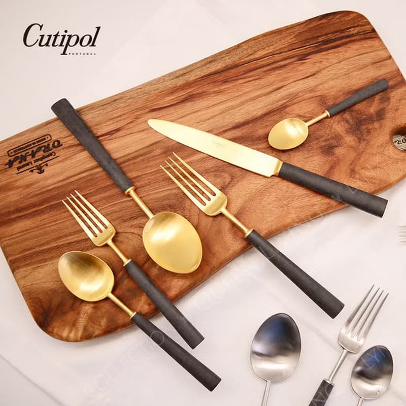 葡萄牙 Cutipol  EBONY  黑銀21.2CM主餐叉
