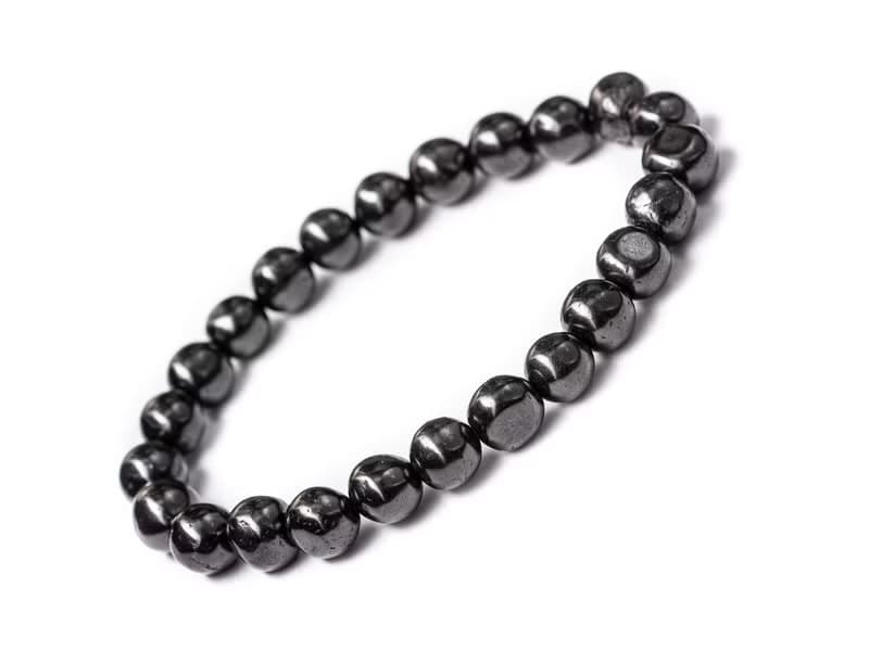 Shungite鍍鋅圓珠手鏈