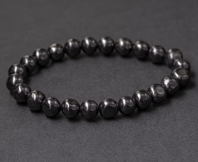 Shungite鍍鋅圓珠手鏈