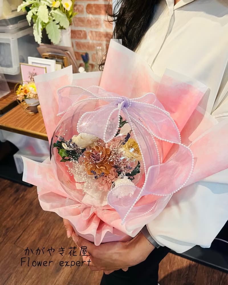 波波球花束/乾燥花/永生花/開幕禮/禮物