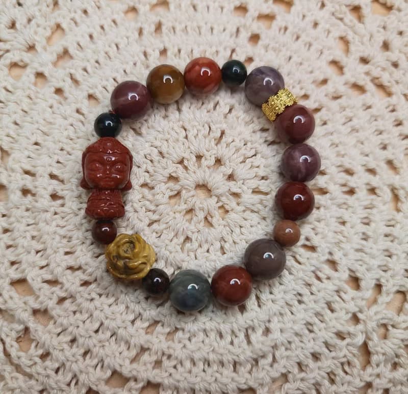 阿拉善精雕八大守護神阿彌陀佛設計款手串