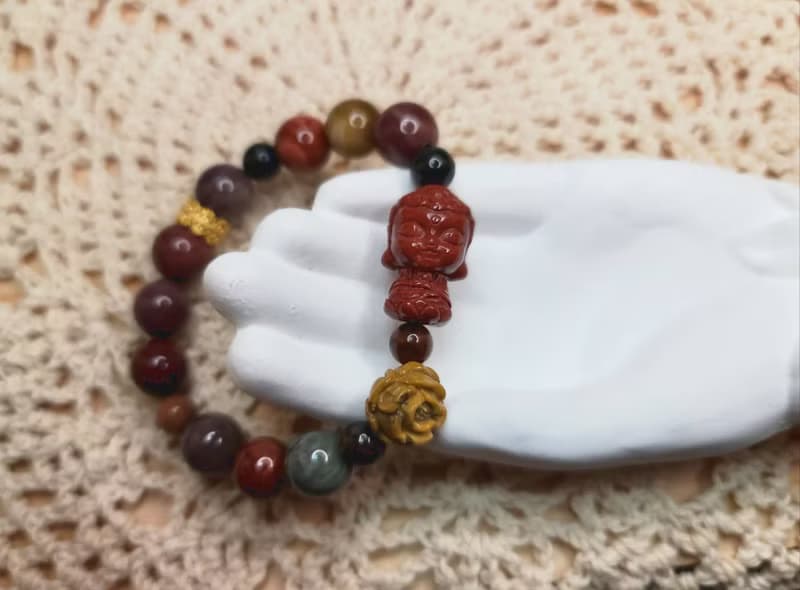 阿拉善精雕八大守護神阿彌陀佛設計款手串