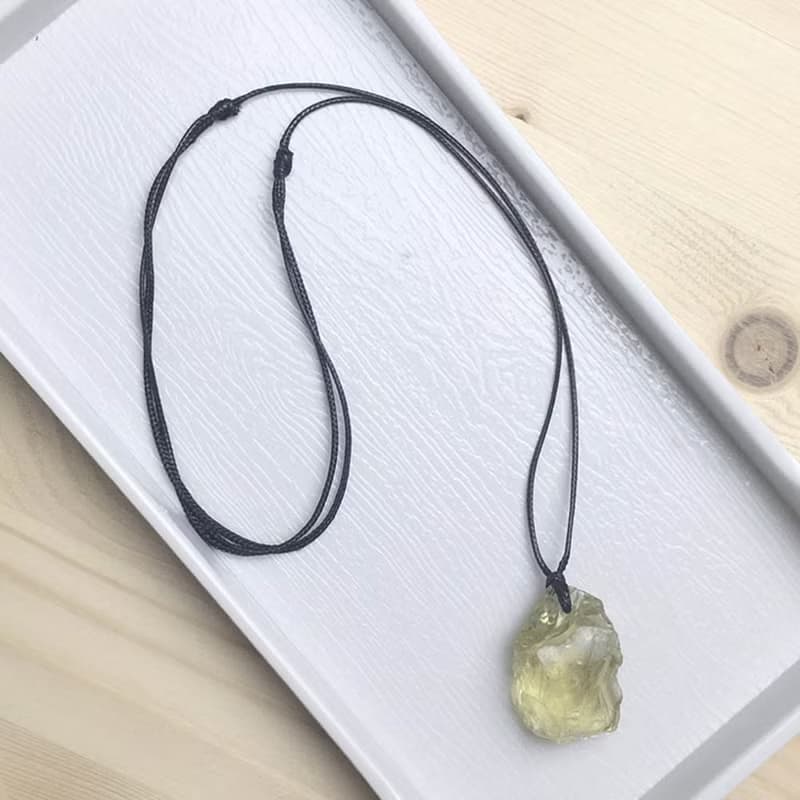 |原石吊墜系列|黃水晶(項鍊x鎖骨鍊x皮繩x手工製作)