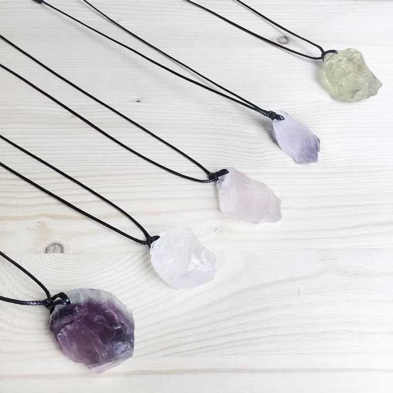 |原石吊墜系列|黃水晶(項鍊x鎖骨鍊x皮繩x手工製作)