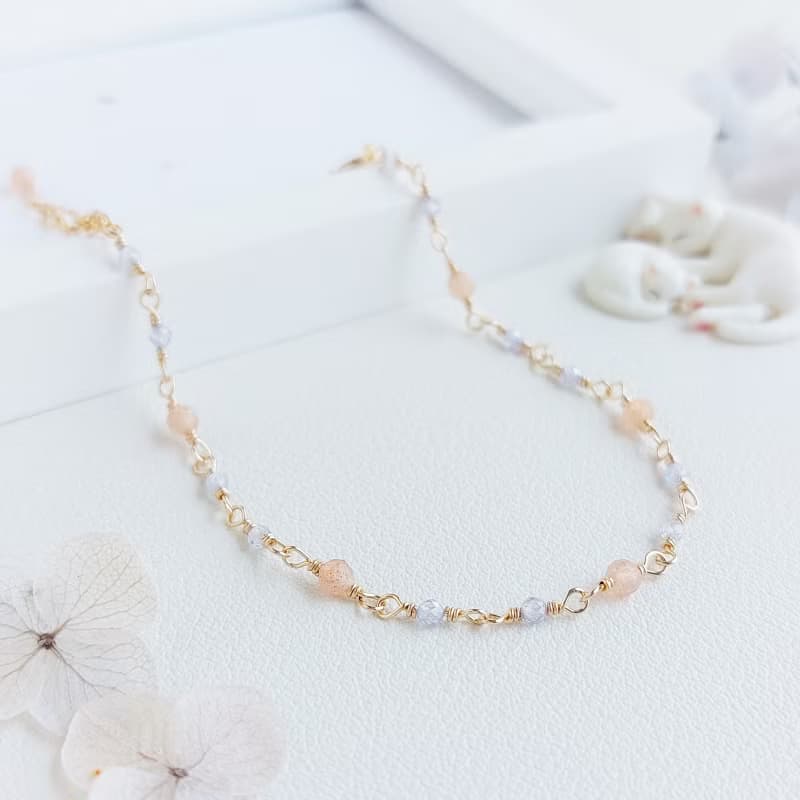 金太陽石 + 坦桑石 x 14KGF手鍊