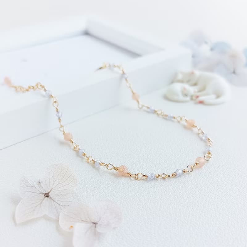 金太陽石 + 坦桑石 x 14KGF手鍊