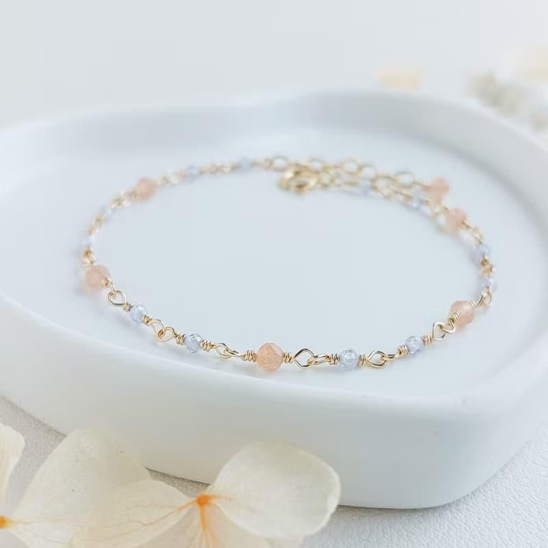 金太陽石 + 坦桑石 x 14KGF手鍊