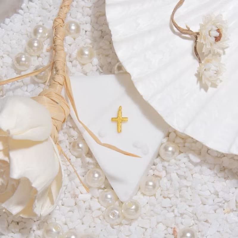 藏寶箱金飾 9999黃金純金 十字架 項鍊 墜子 鎖骨鏈