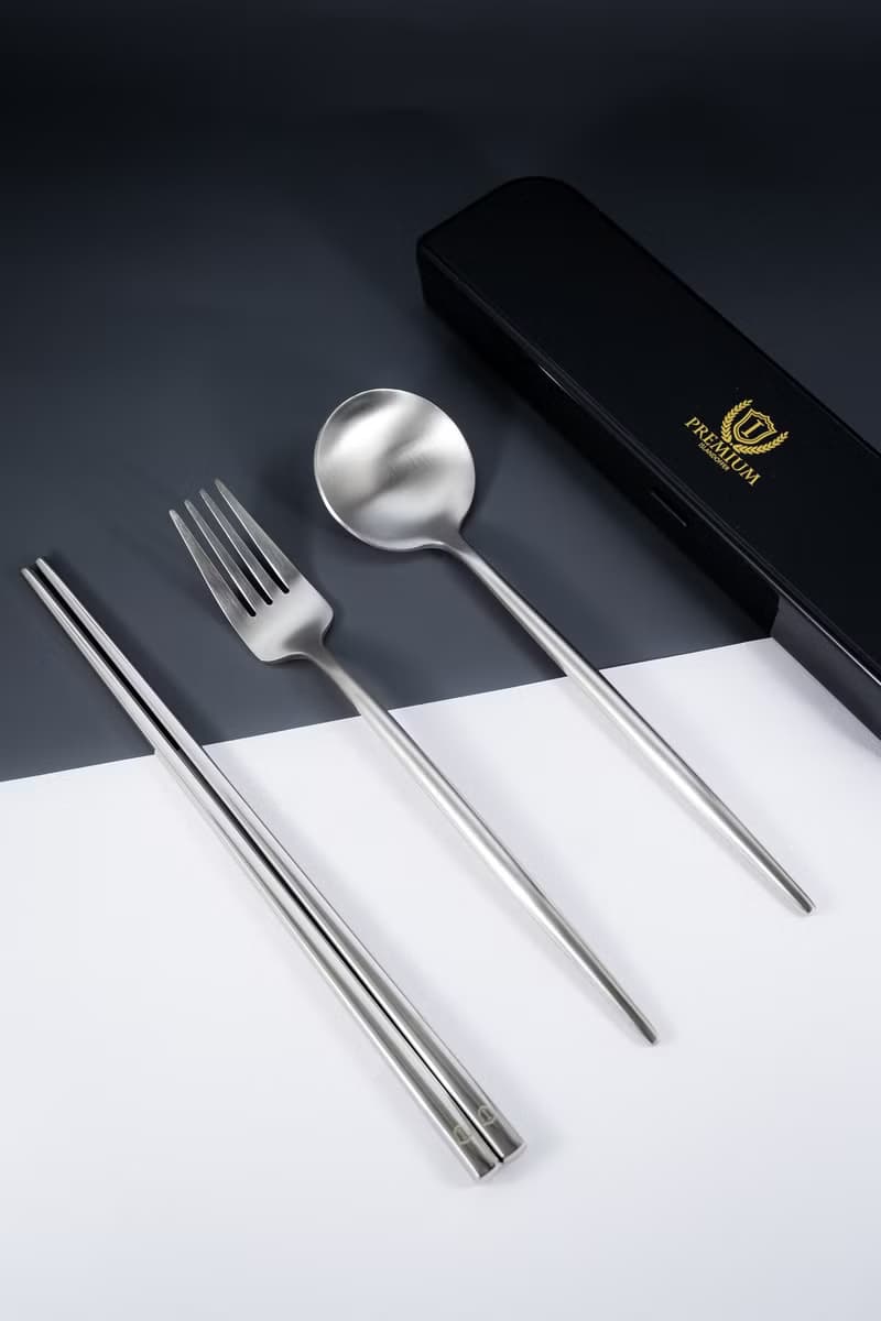 Islandoffer 島嶼製作 304不鏽鋼餐具3件便攜套裝連盒