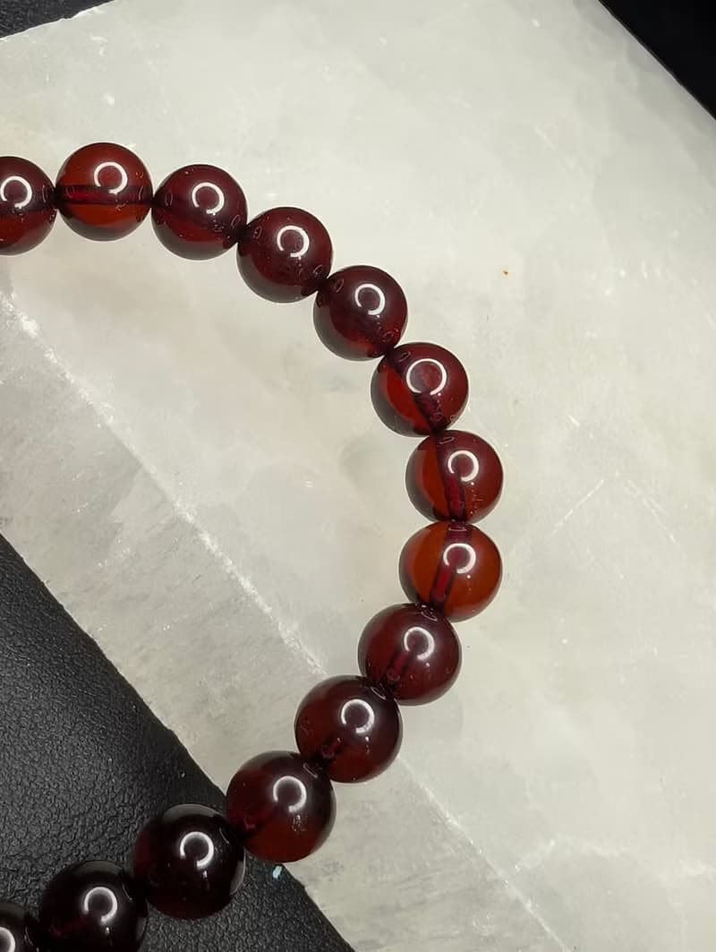 血珀 Blood Amber 7mm 手串 手鍊 天然水晶