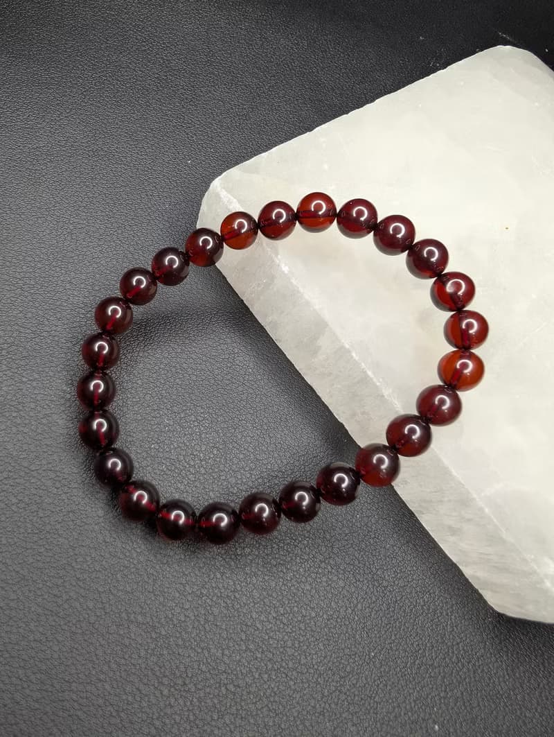 血珀 Blood Amber 7mm 手串 手鍊 天然水晶