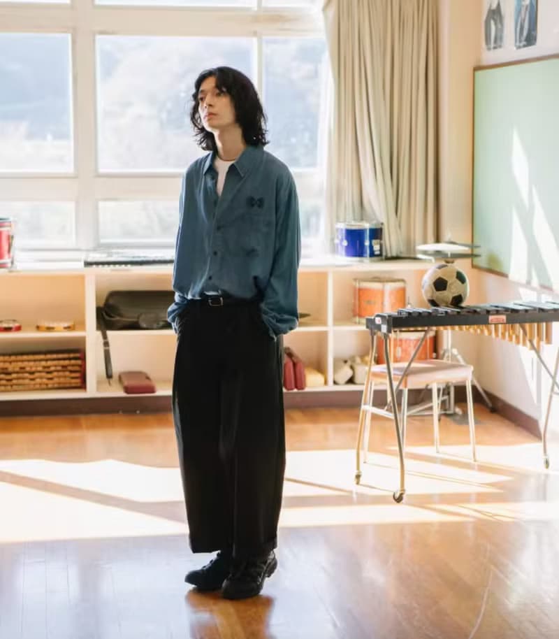 春天的回聲 日系刺繡牛仔長袖襯衫