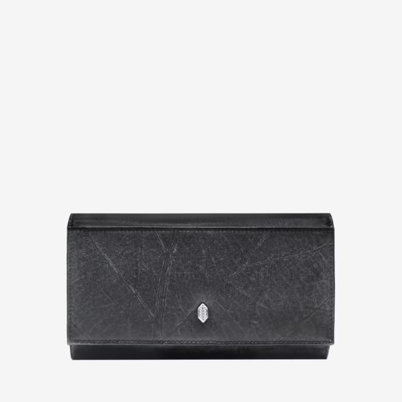 Vegan Fold-over Purse - Black