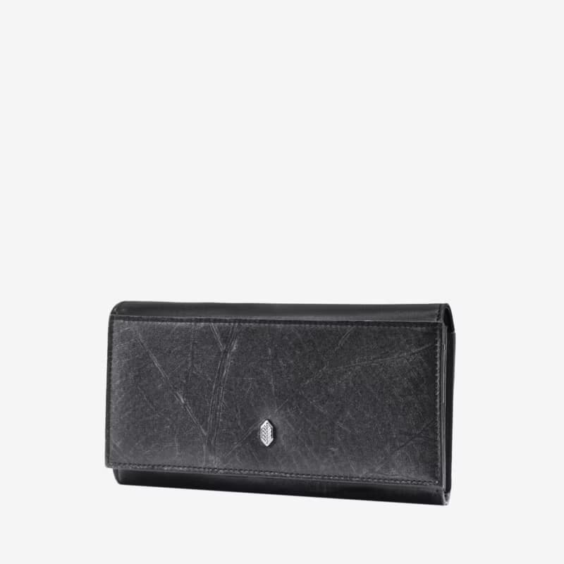 Vegan Fold-over Purse - Black