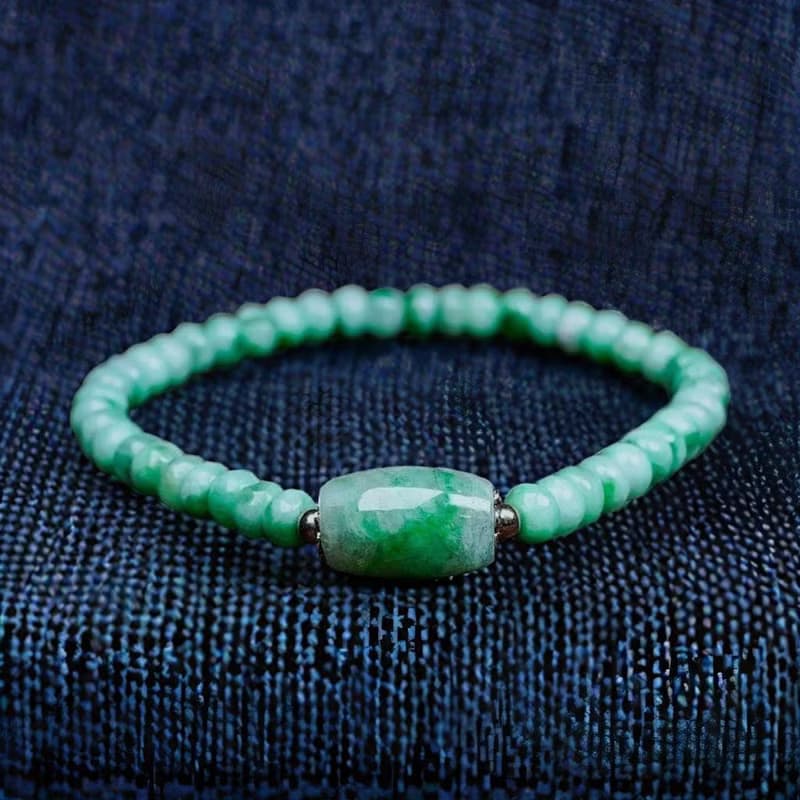 【萬事亨通】飄陽綠翡翠路路通手鍊 | 天然緬甸玉A貨翡翠 | 送禮