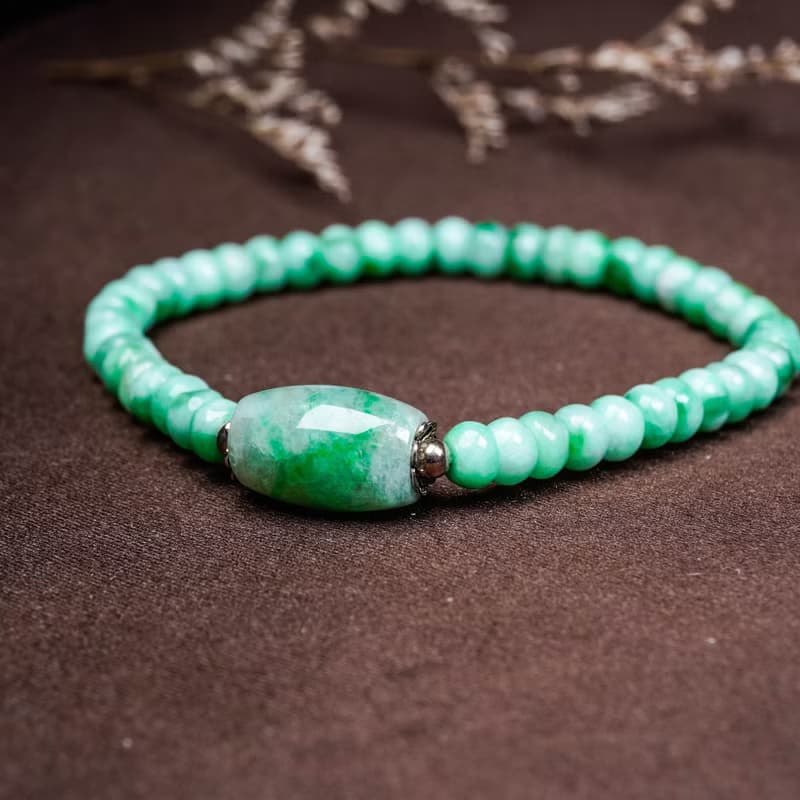 【萬事亨通】飄陽綠翡翠路路通手鍊 | 天然緬甸玉A貨翡翠 | 送禮