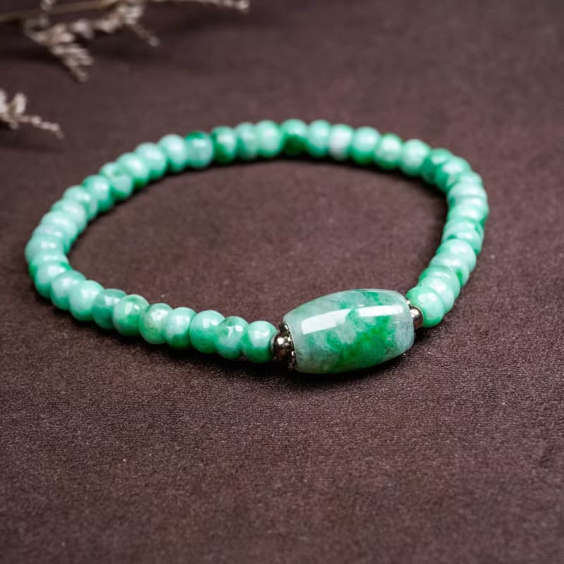 【萬事亨通】飄陽綠翡翠路路通手鍊 | 天然緬甸玉A貨翡翠 | 送禮