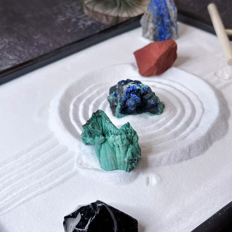 枯山水禪繞畫 / 彩虹礦石 /招財 / 開運 / 擺飾