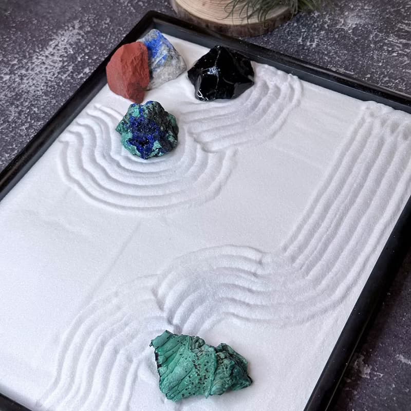 枯山水禪繞畫 / 彩虹礦石 /招財 / 開運 / 擺飾