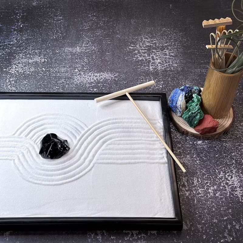 枯山水禪繞畫 / 彩虹礦石 /招財 / 開運 / 擺飾