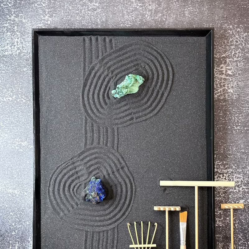 枯山水禪繞畫 / 彩虹礦石 /招財 / 開運 / 擺飾