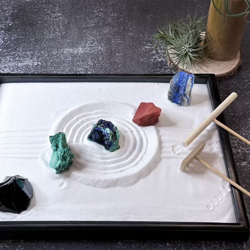枯山水禪繞畫 / 彩虹礦石 /招財 / 開運 / 擺飾