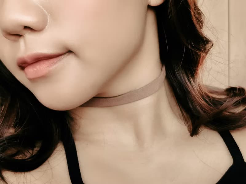 10mm 咖啡色麂皮絨choker 短項鍊 極簡美式風 大地色