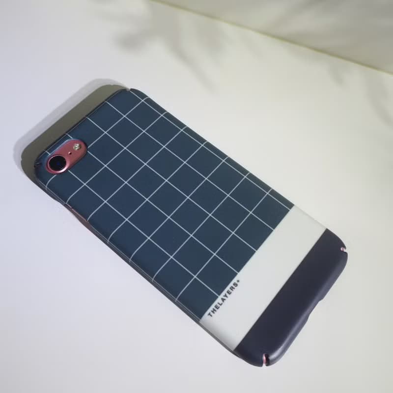 可刻字 | 簡約綠色格子拚色 Phone case 訂製原創手機殼硬殼