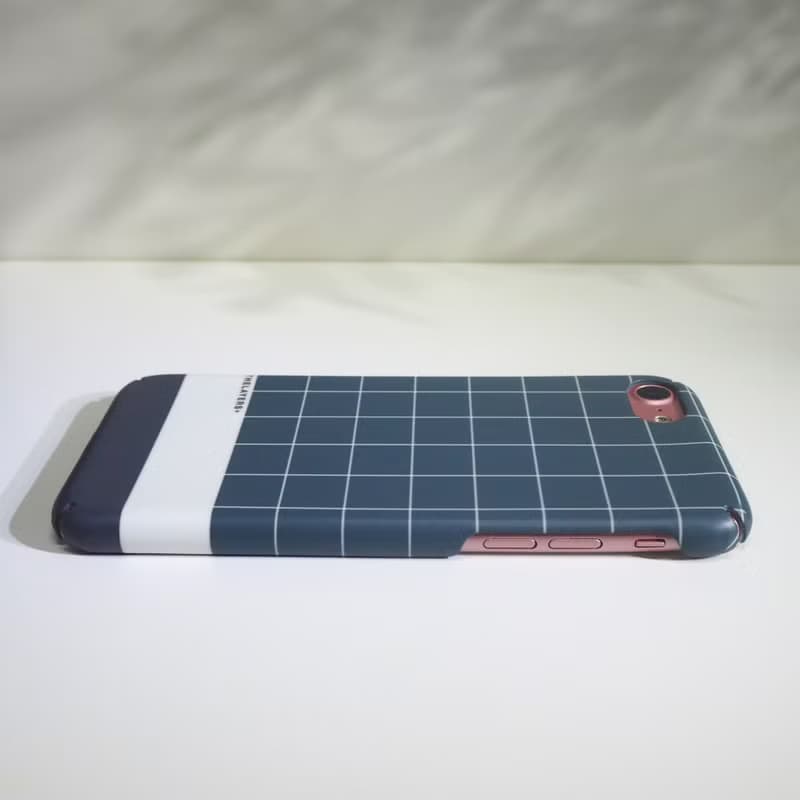 可刻字 | 簡約綠色格子拚色 Phone case 訂製原創手機殼硬殼