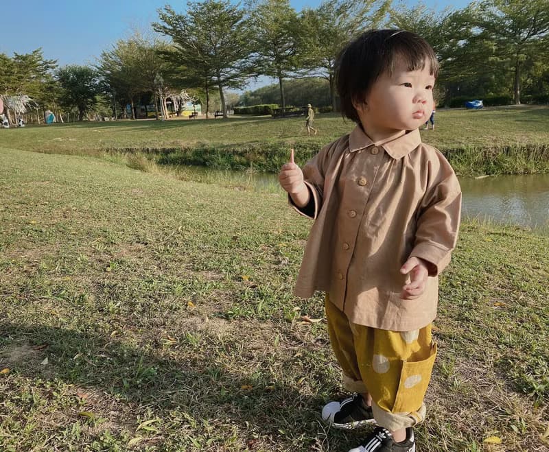 大地棕 - 無印風格寬襯衫