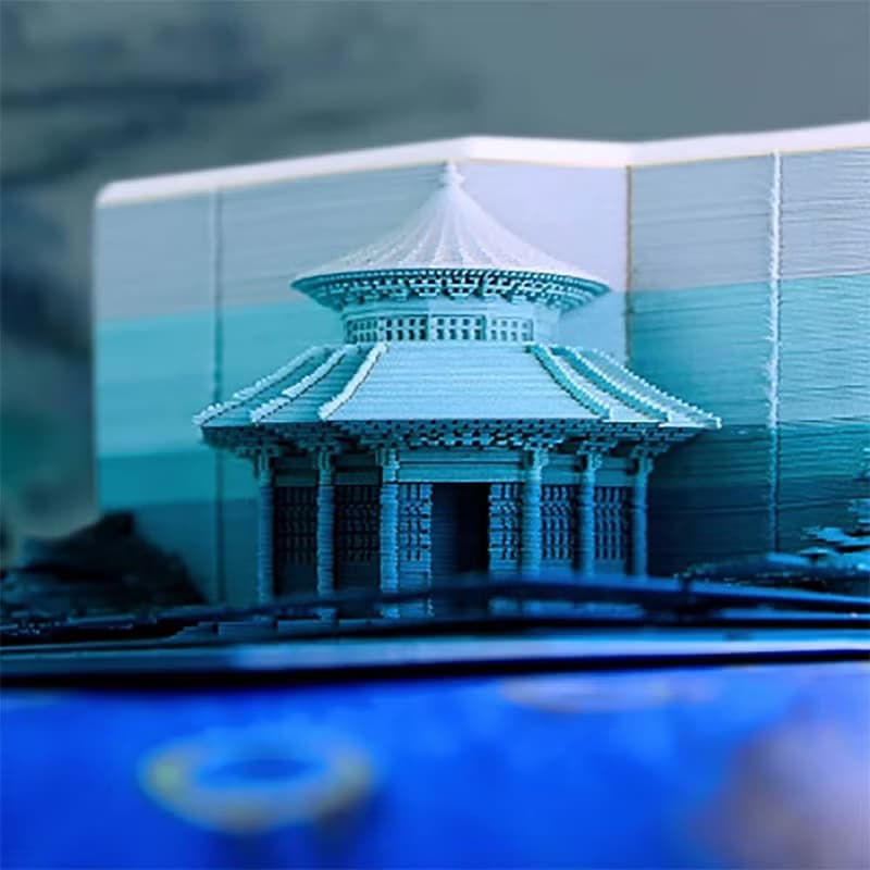 【免運】教師禮物清水寺創意ins網紅故宮文創紙雕3d立體便簽紙