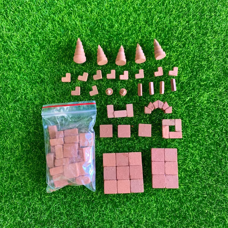 【DIY材料組合包】城堡/小磚塊模型/迷你紅磚/台灣傳統築