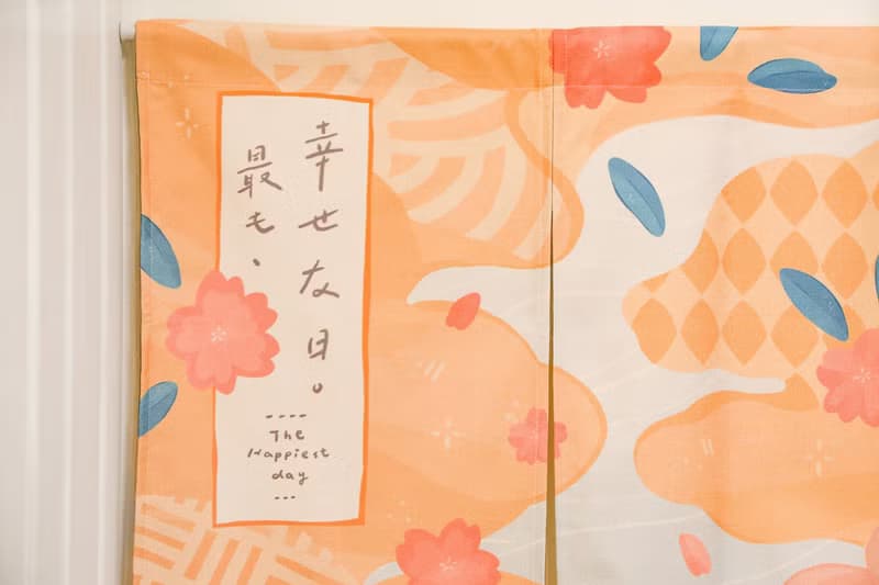 輕復古招財貓門簾布簾掛簾 風景門簾 貓門簾