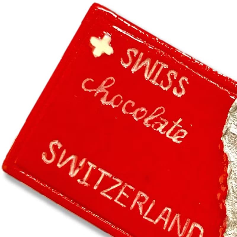 瑞士巧克力磁鐵磁力貼 +瑞士 馬特洪峰(小火車) 布標【2件組】特