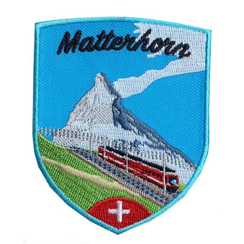 瑞士巧克力磁鐵磁力貼 +瑞士 馬特洪峰(小火車) 布標【2件組】特