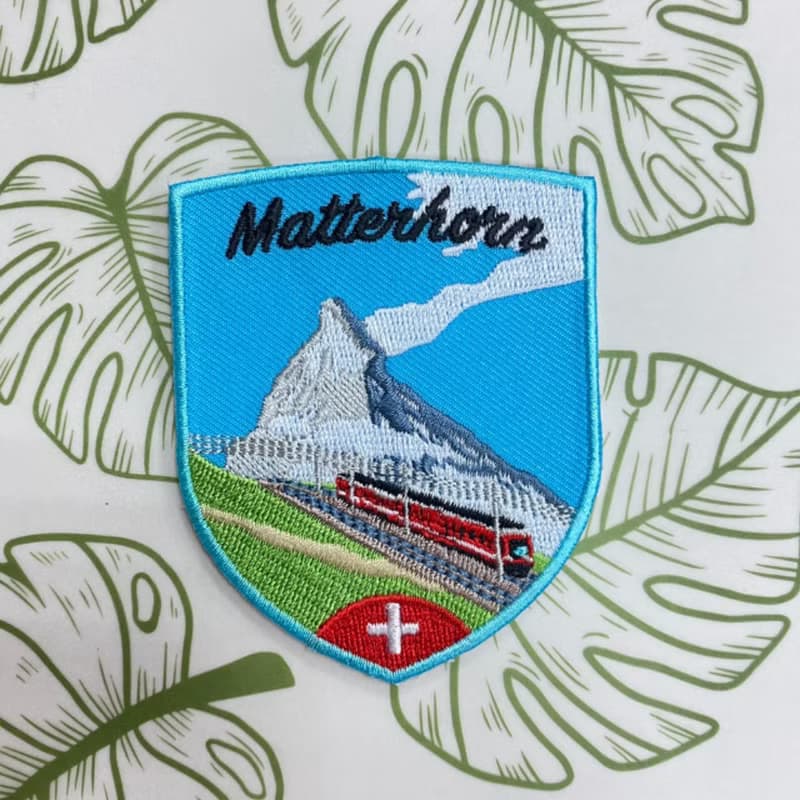 瑞士巧克力磁鐵磁力貼 +瑞士 馬特洪峰(小火車) 布標【2件組】特