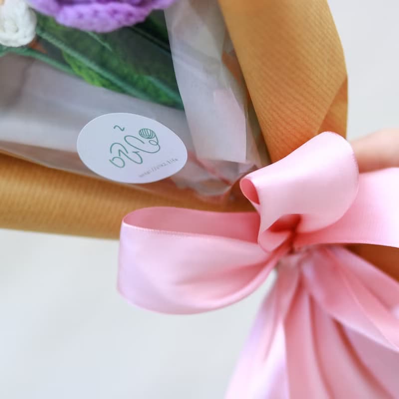 薔薇玫瑰鉤織永生花束 - 中束