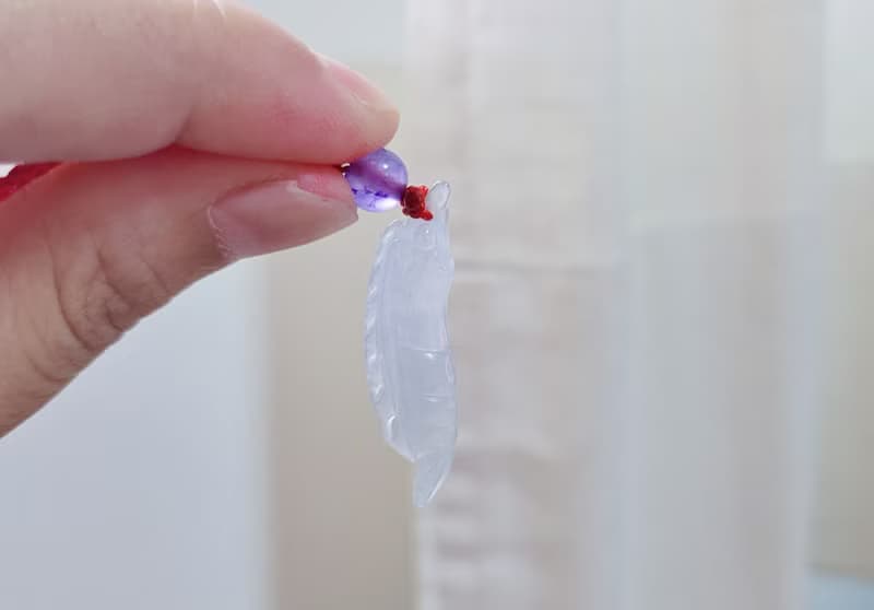 【親翠】天然翡翠 冰透小蝦米可愛項鍊 適合小孩配戴的特殊題材