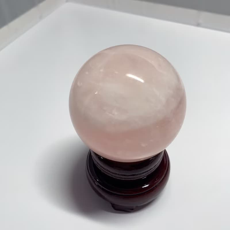 CrystalCorner隅石丨馬達加斯加粉水晶球丨淨化丨療癒水晶法寶