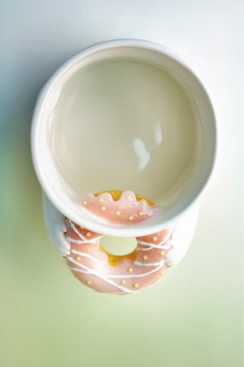 草莓甜甜圈 手工釉下彩 陶瓷馬克杯情侶
