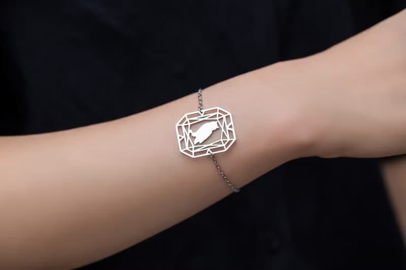 貓頭鷹手鍊 -寶石與動物系列-抗敏醫療鋼