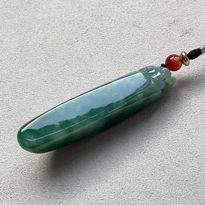 冰糯綠翡翠福瓜項鍊 | 天然緬甸玉翡翠A貨