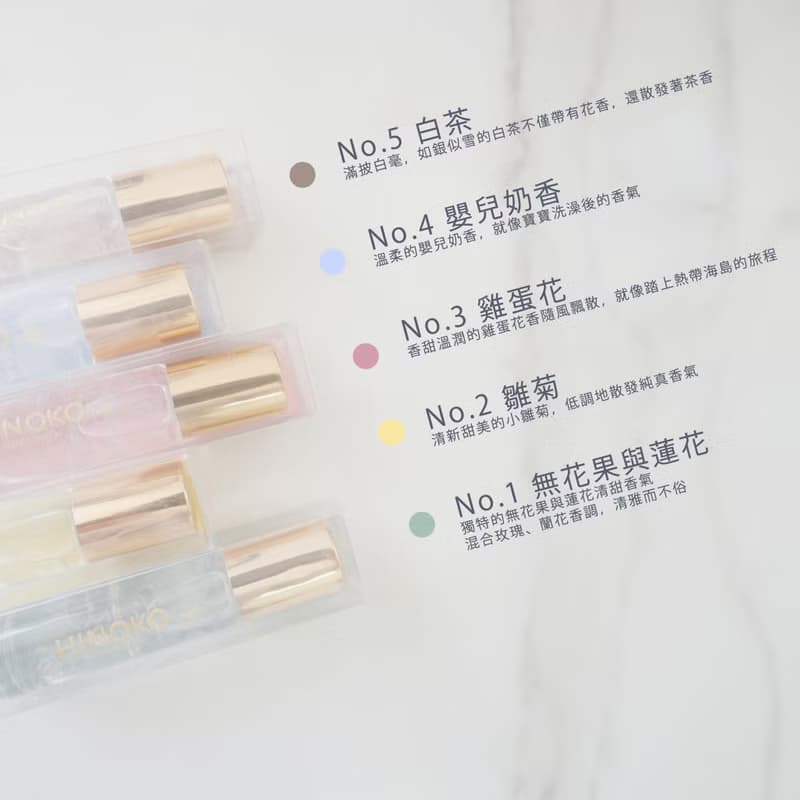 /希望之花/ HINOKO 粉晶滾珠香水棒  No.3 雞蛋花