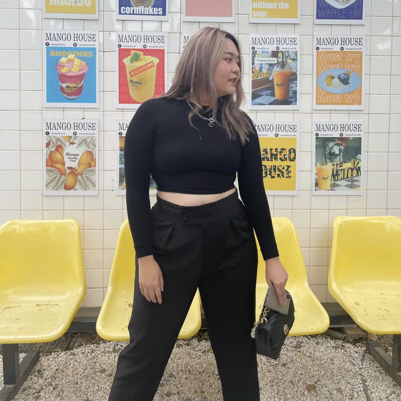 Plus Size Up to 5XL | Alice pants 黑色 | Tapered Stretch