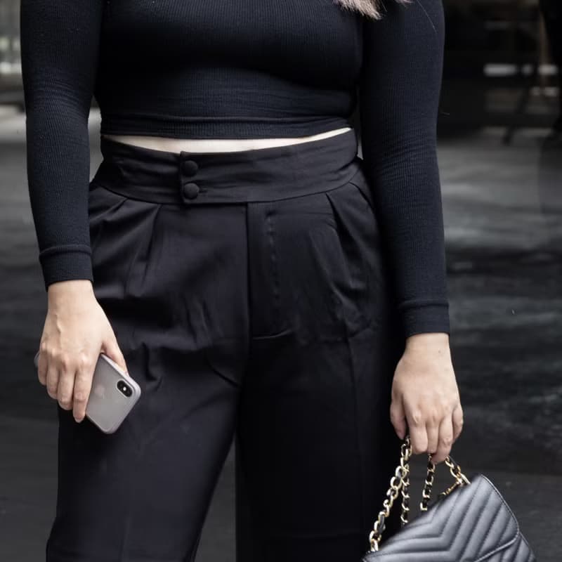 Plus Size Up to 5XL | Alice pants 黑色 | Tapered Stretch