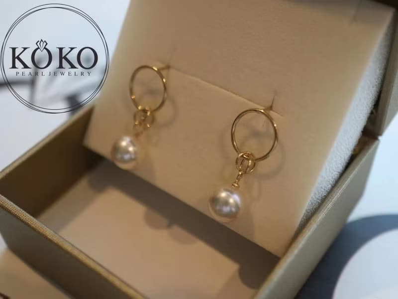 日本直送 京都原創 akoya珍珠耳環 泡泡設計
