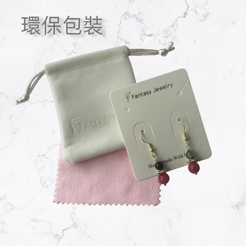 天然白月光石綴彩色珍珠手鍊