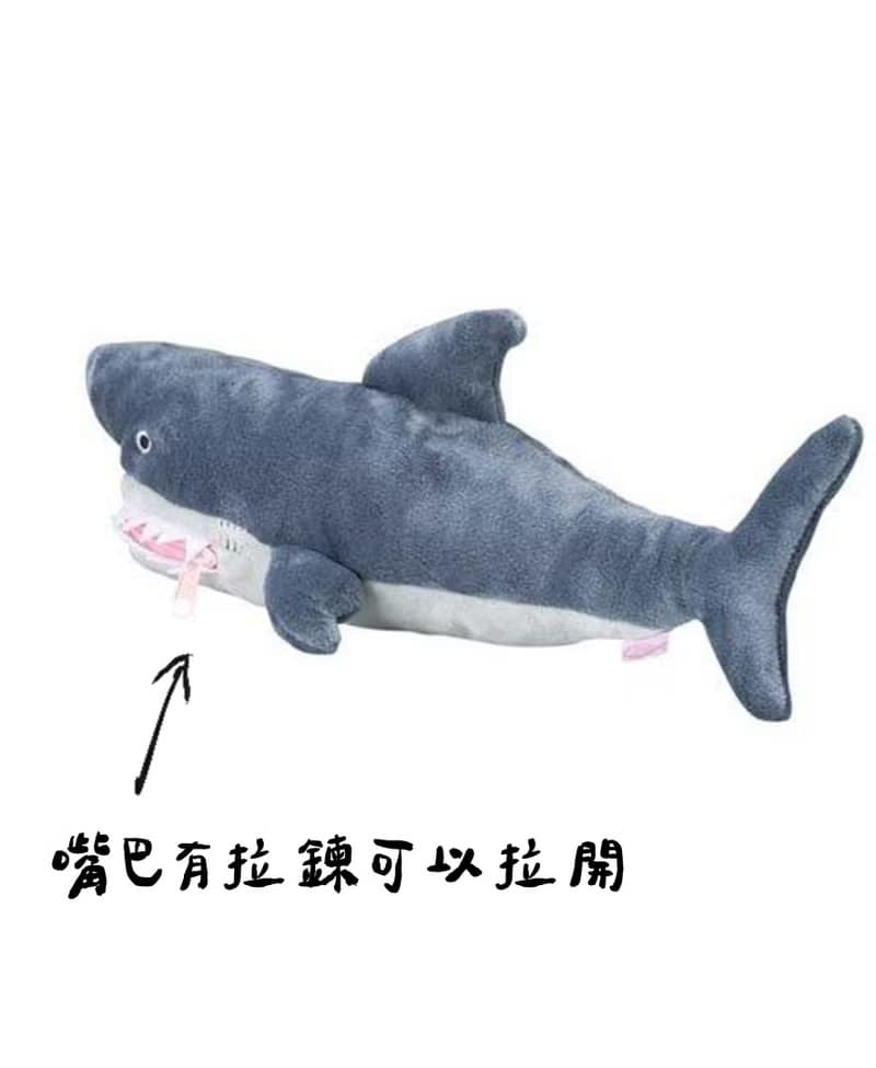 日本Magnets動物造型可愛立體收納袋/鉛筆盒/筆袋(鯊魚款)