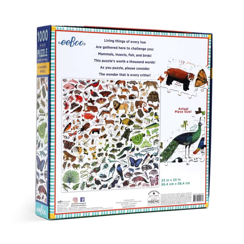 eeBoo 1000片拼圖 -彩虹世界 A Rainbow World 1000 Piece Puzzle